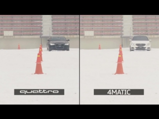 audi quattro vs bmw xdrive vs mercedes 4matic (snow test)